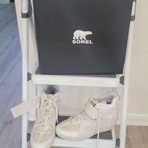 Sorel Beige High-Top Sneakers